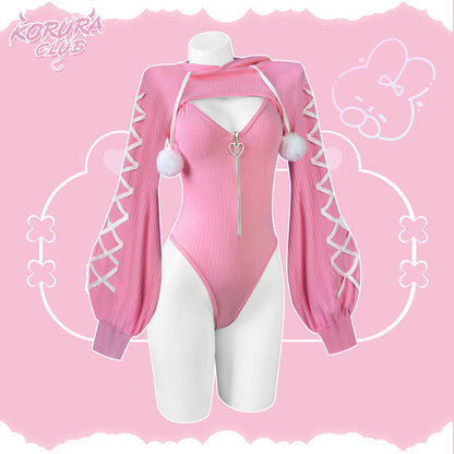 Cosplay Heart-Lock Floppy Bunny Jumpsuit KO103