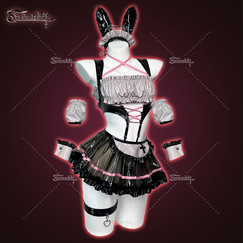 Only $39.99 – Limited to 30 Sets  Cosplay Bunny Maid Lingerie（6-Piece Set）  KO87