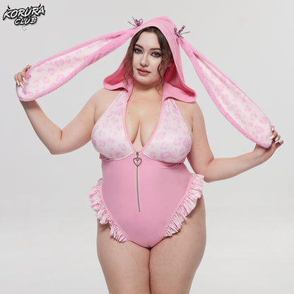 Cosplay Leopard Print Bunny Lingerie KO141