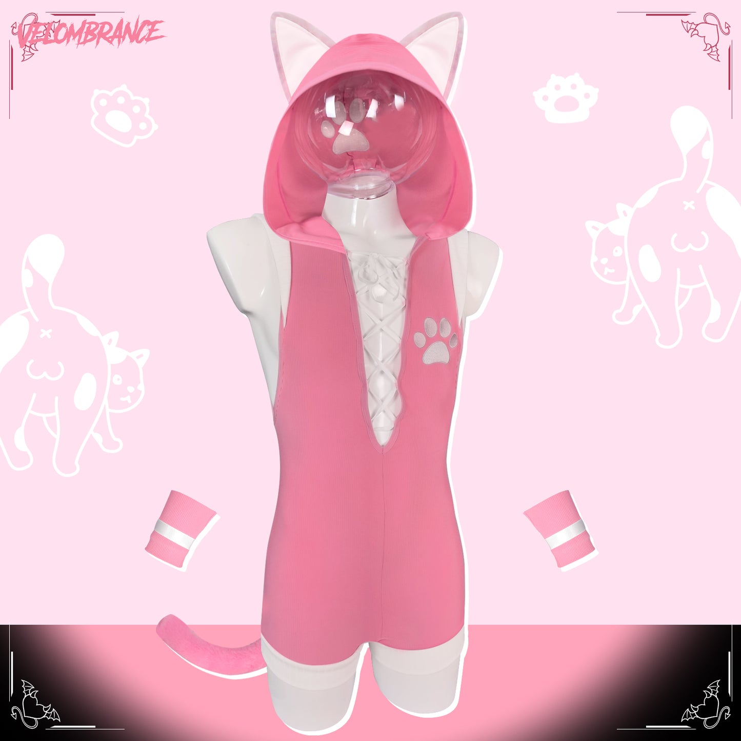 Cat bodysuit (3-Piece Set） AS43