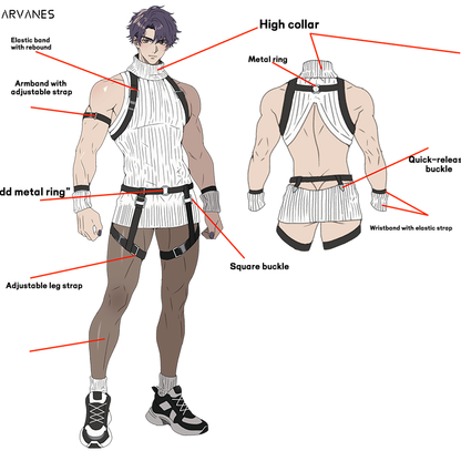 Pre-Order Backless sweater(5-Piece Set) AS38