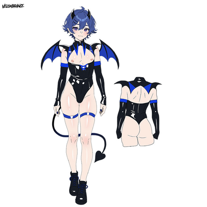 Cosplay Dark Horn Succubus Costume (4-Piece Set) AS04