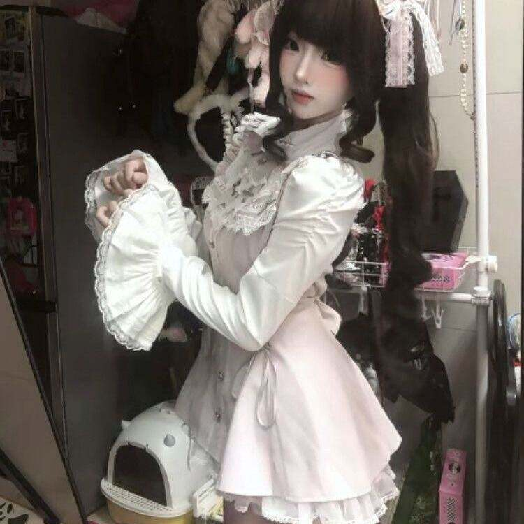 Bell-sleeved Lace Dress Set PA20348