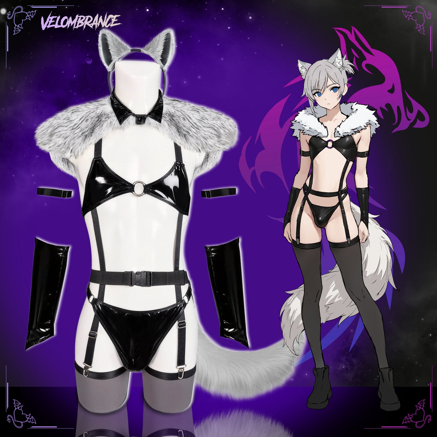 Pre-Order Feral Wolf Cosplay Outfit（5-Piece Set) AS41