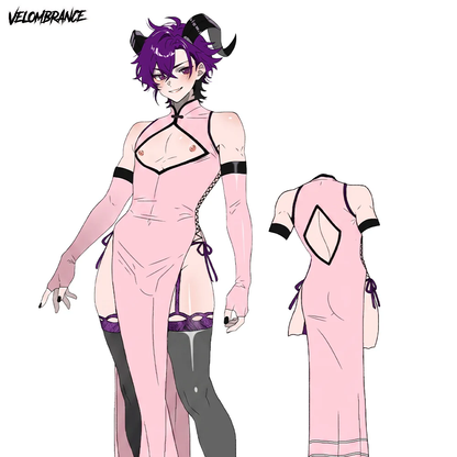 Dragon Demon Cheongsam (4-Piece Set） AS57