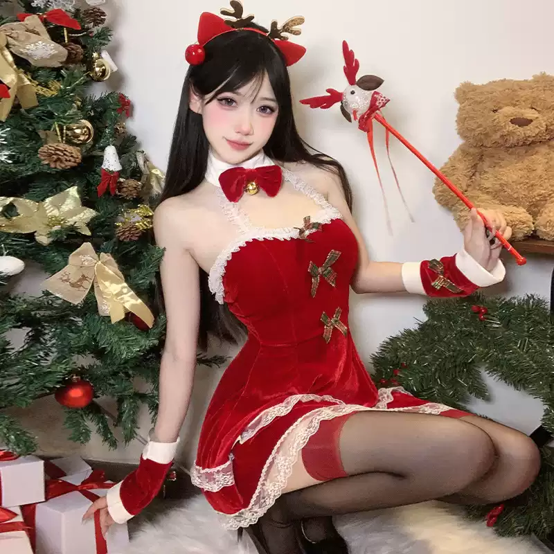 Christmas Strapless Lace Pajamas PA20317