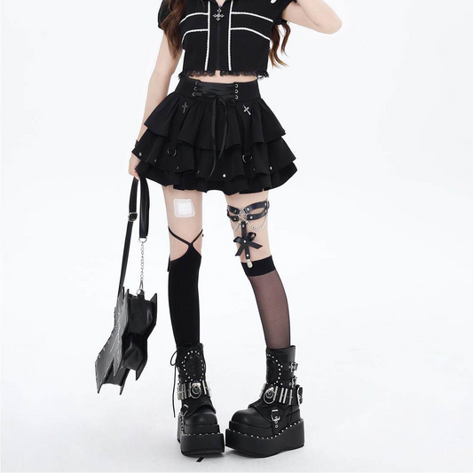 Strappy ruffled cake dress PA20329