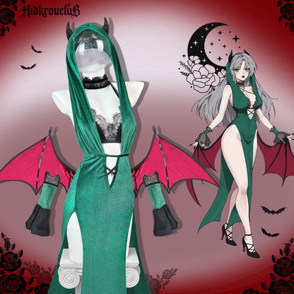 Pre-Sale Gothic Green Devil Wing Costume Set HK008