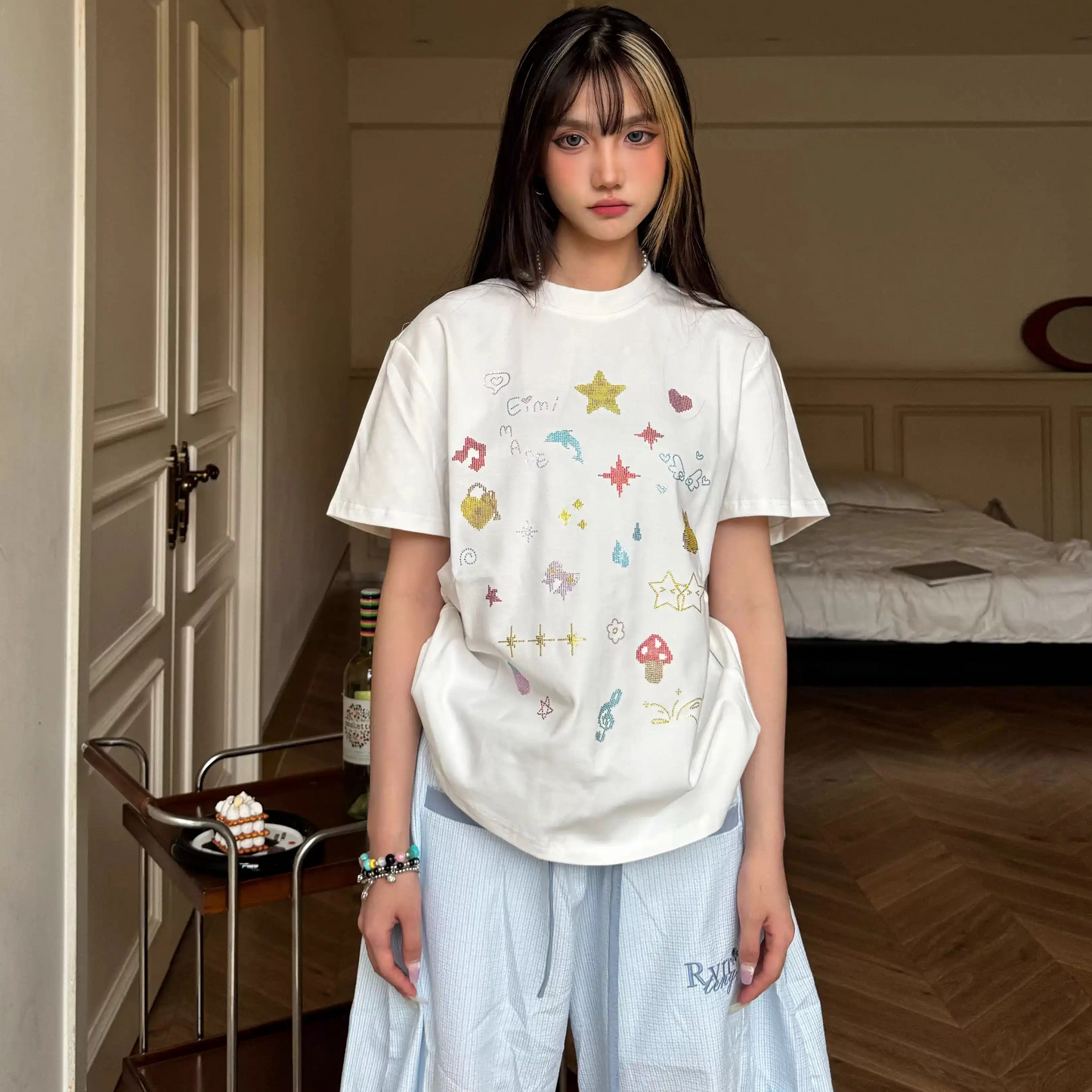 Hot diamond casual T-shirt PA20262