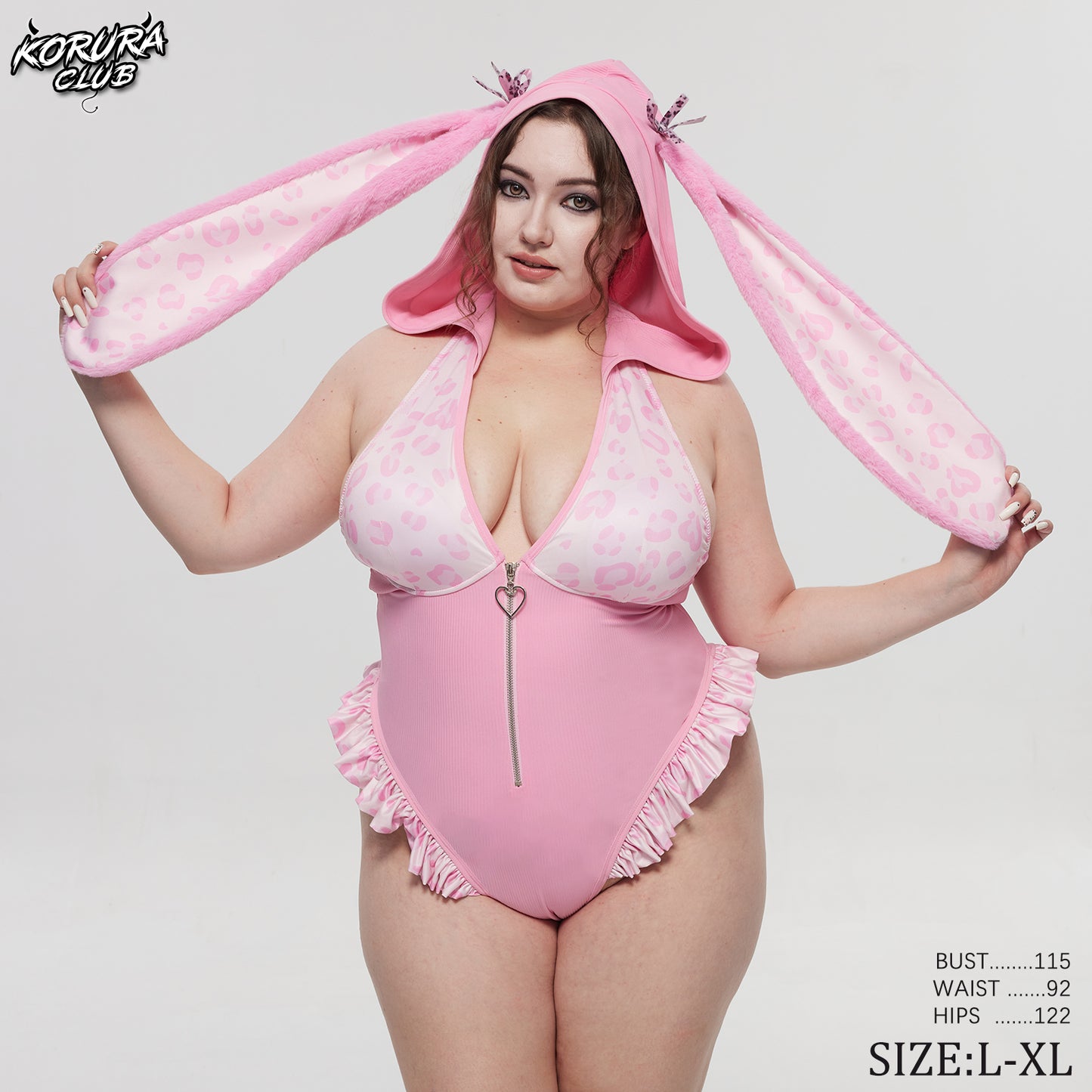 Cosplay Leopard Print Bunny Lingerie KO141