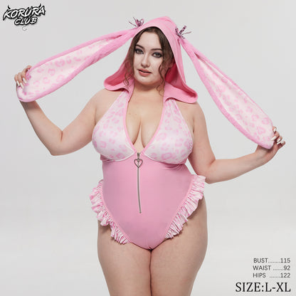 Cosplay Leopard Print Bunny Lingerie KO141