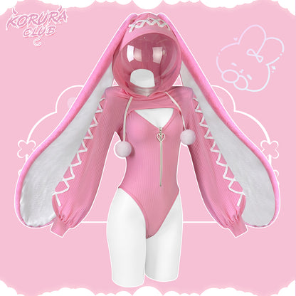 Cosplay Heart-Lock Floppy Bunny Jumpsuit KO103
