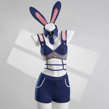 Cute Rabbit Police Officer Cosplay Costume Underwear Set PA20001