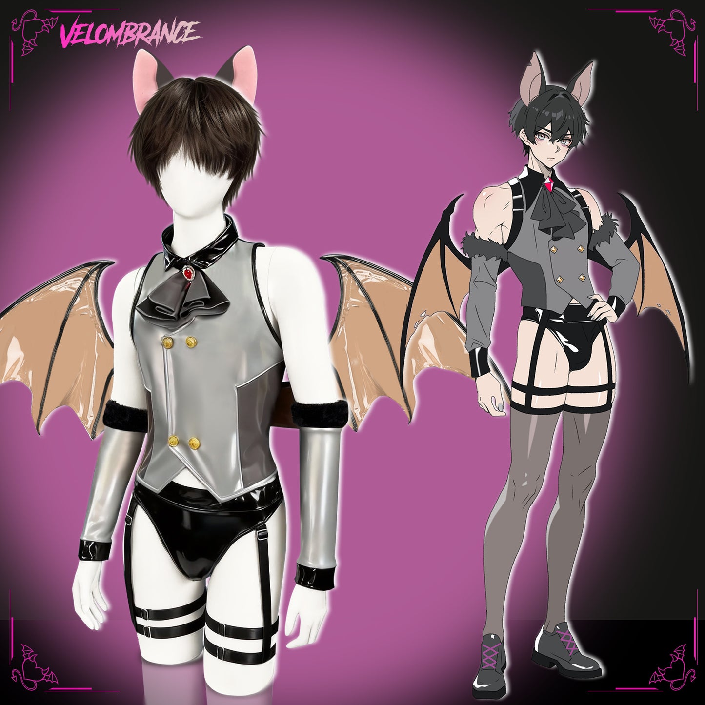Bat Bodysuit (4-Piece Set) AS11
