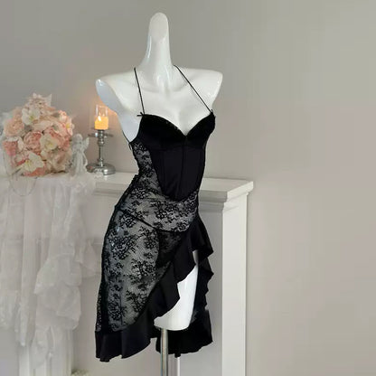 Lace strappy nightgown PA20043