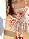 Sweet Floral Suspender Dress PA10141