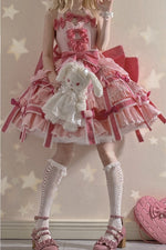 PINK CROSS KNOT LOLITA DRESS PL53398