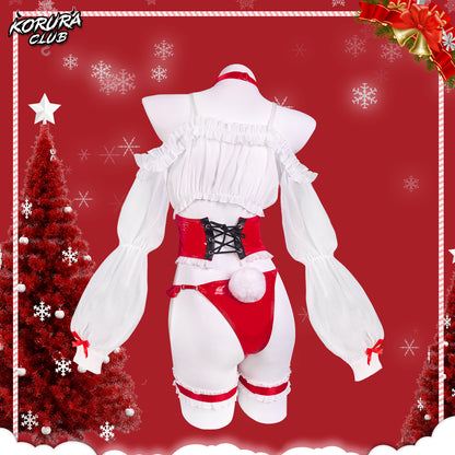 Pre- sale Christmas Red & White Bunny Costume KO174