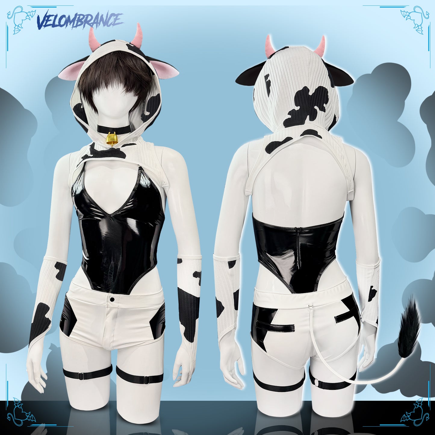 Pre-Order Cow Bodysuit (7-Piece Set）AS42
