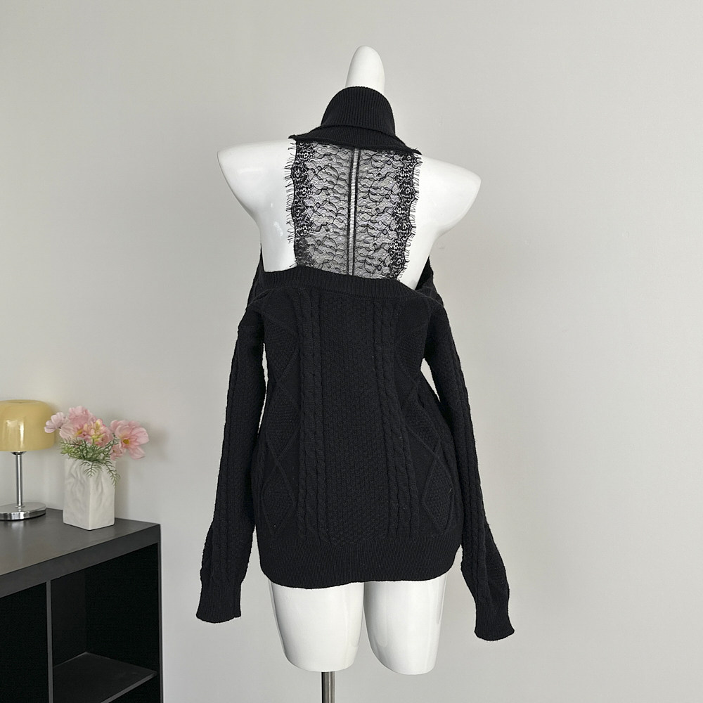 Patchwork Lace Knit Top PA20337