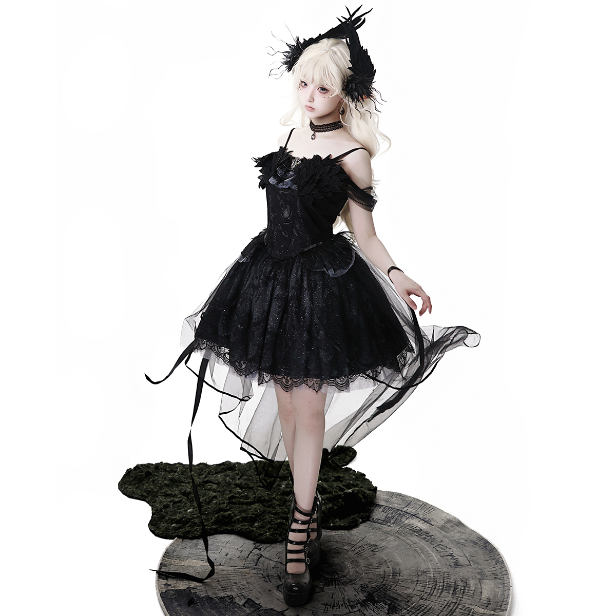 Swan Dream JSK Dark Angel Lolita Dress PA20296
