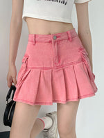 Pink Denim Skirt PL53376