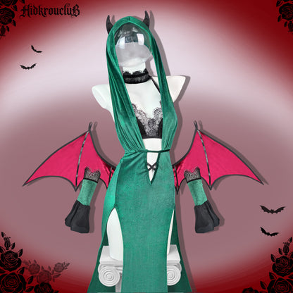 Pre-Sale Gothic Green Devil Wing Costume Set HK008