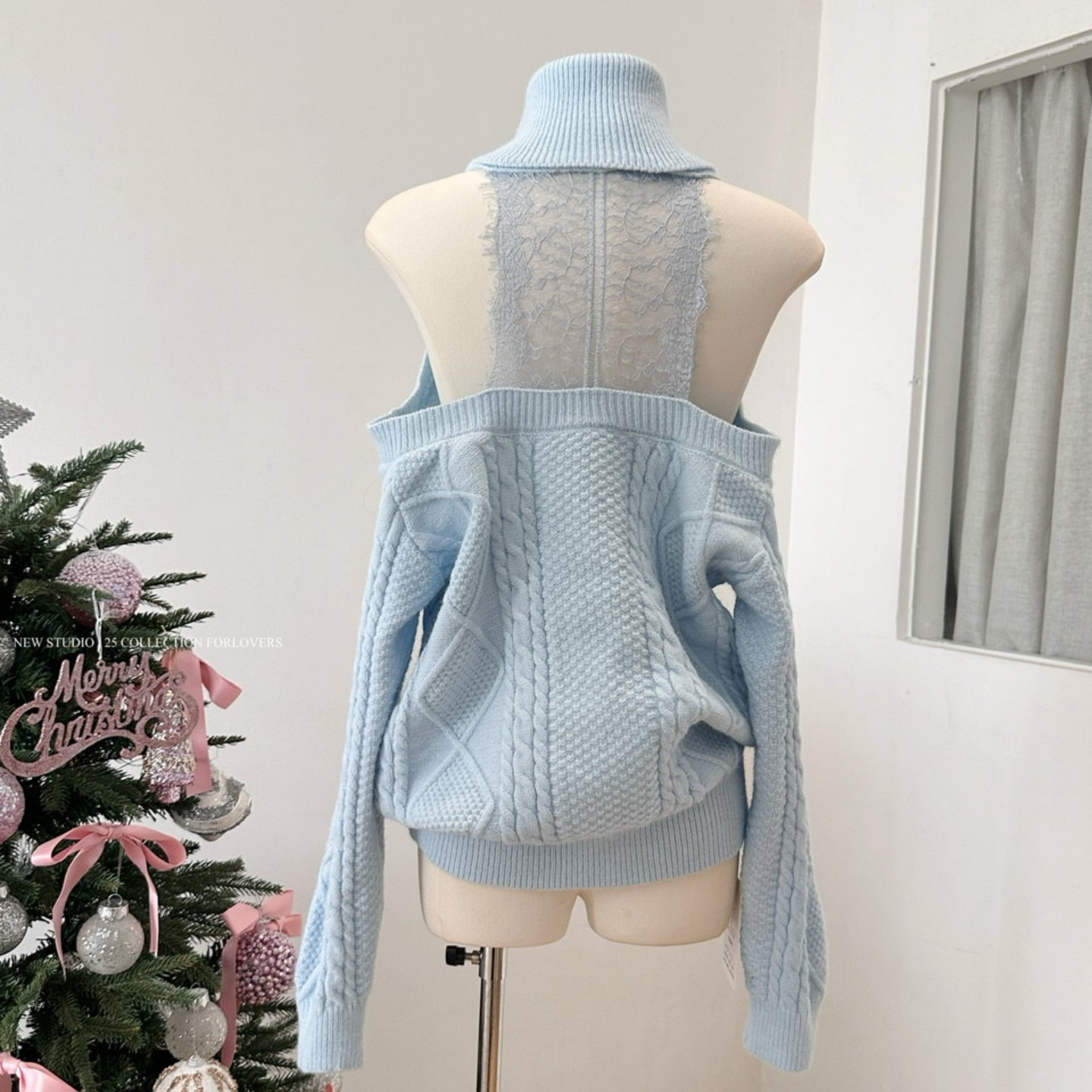 Patchwork Lace Knit Top PA20337