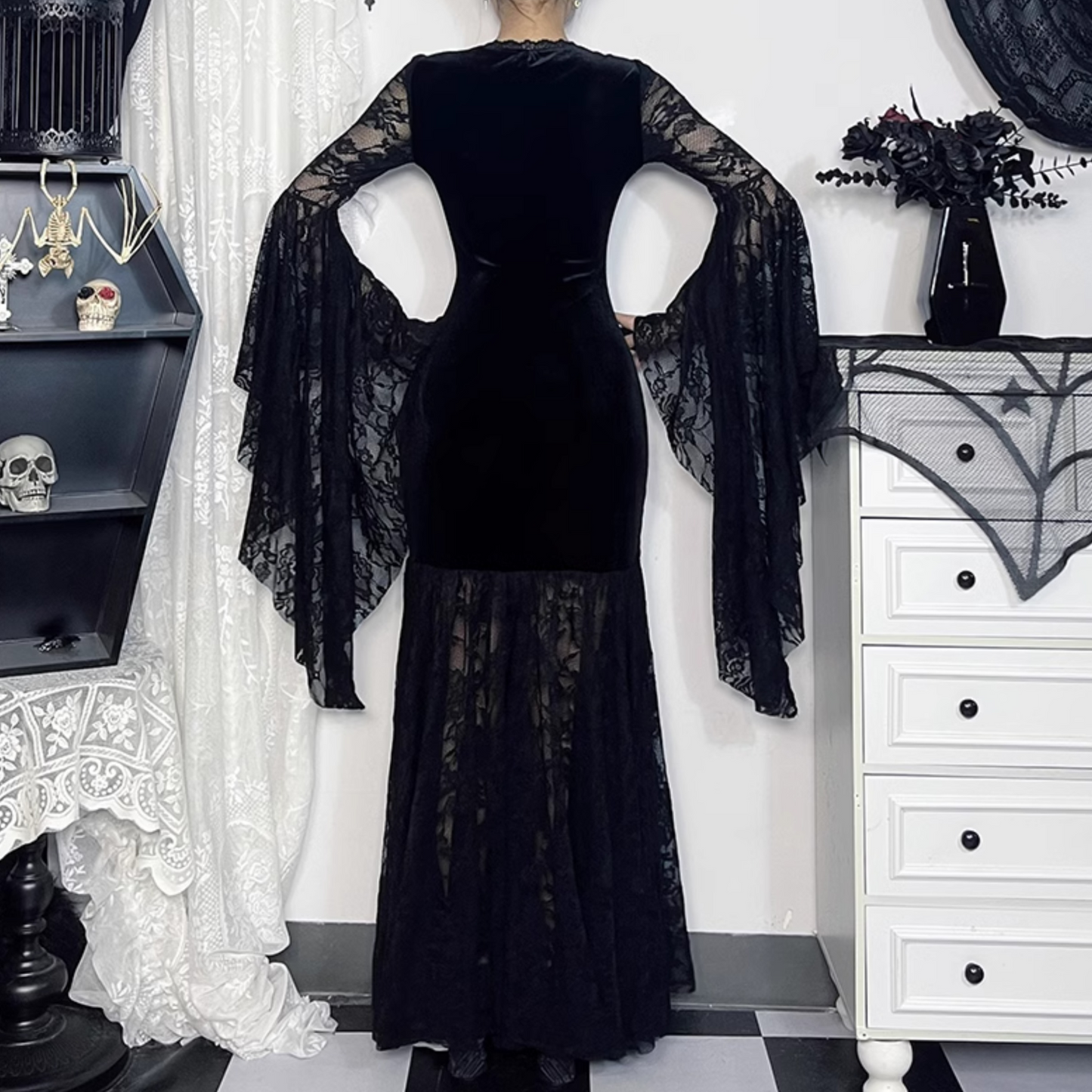 Velvet witch lace dress PA20171
