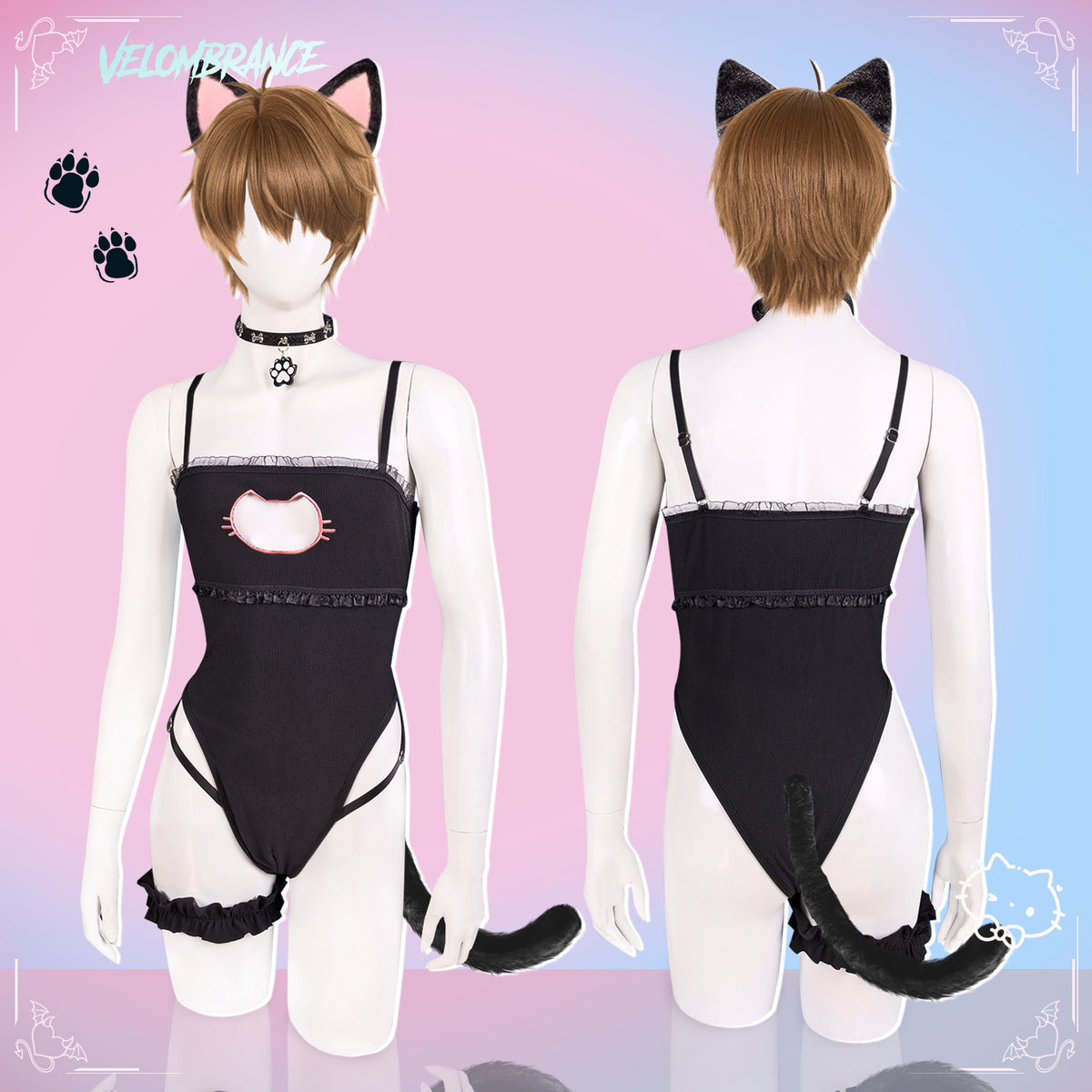 Shy Cat Bodysuit (4-Piece Set) AS75