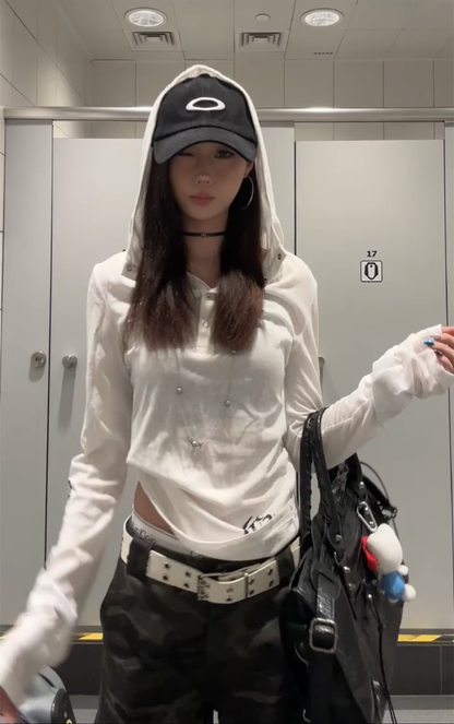 Hoodie Punk Tulle Top PA20253