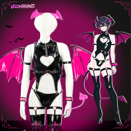 Cosplay Devil Bodysuit (7-Piece Set) AS32