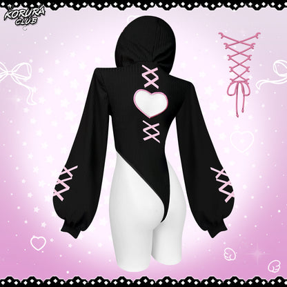 HEART HOLLOW BODYSUIT  SR16
