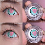 CUTE HEART GREEN CONTACT LENSES(TWO PIECES) PL53259