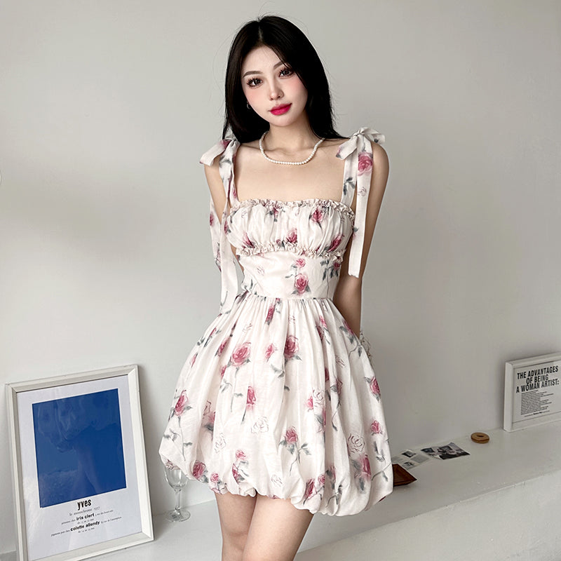 Floral Tie Bud Dress PL53431