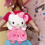 Y2K pink kitten plush backpack PL53439