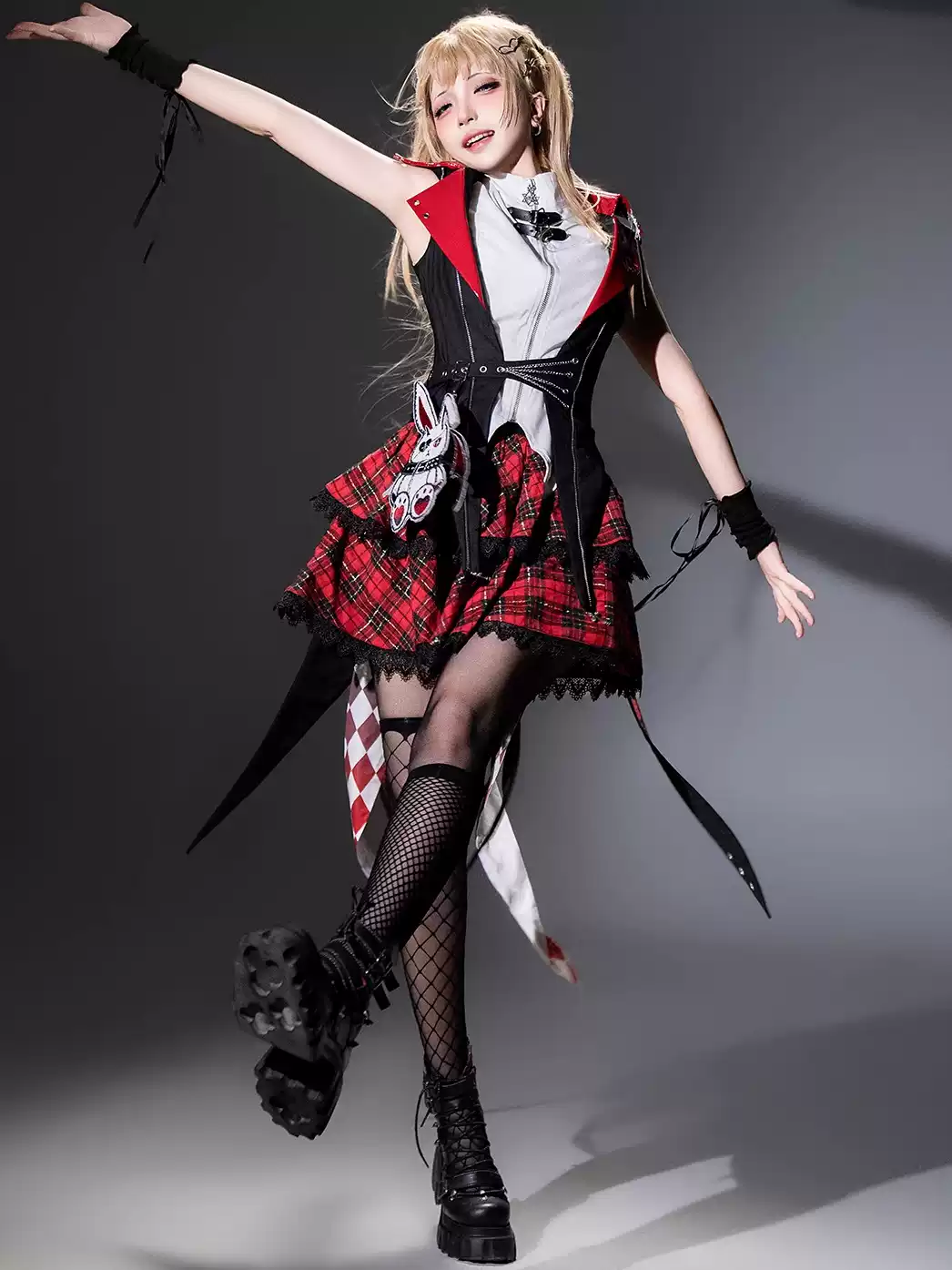 Rock bunny punk gothic hooded lolita PA20268