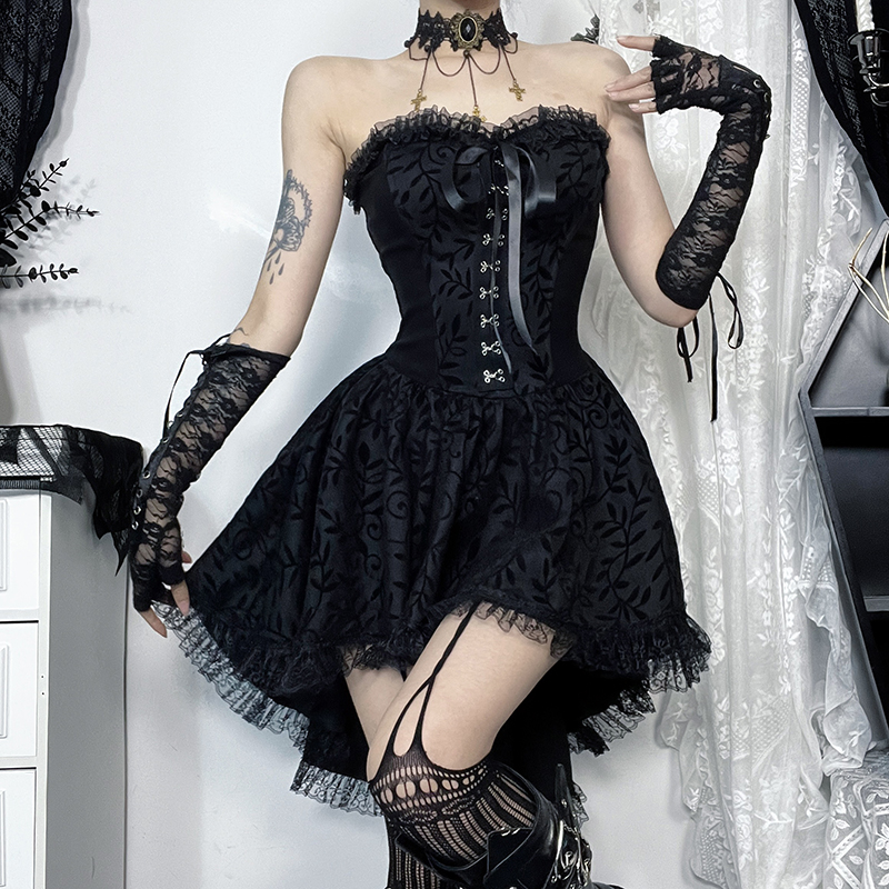Gothic subculture tube top dress PA20210