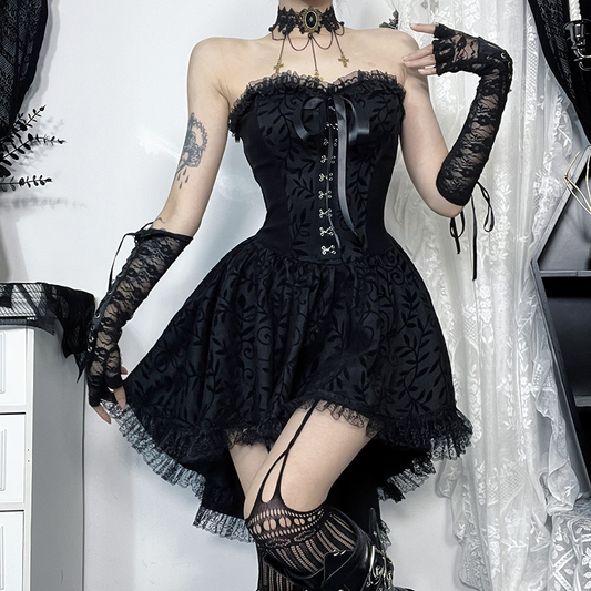 Gothic subculture tube top dress PA20210