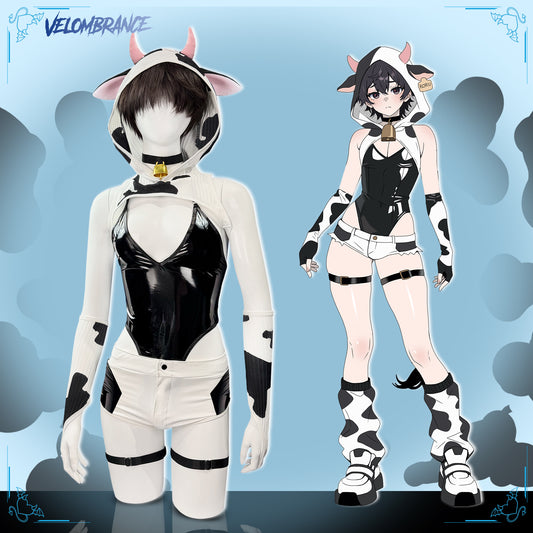 Pre-Order Cow Bodysuit (7-Piece Set）AS42