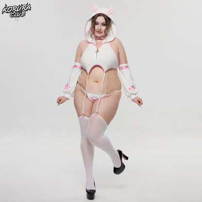 Cat Cosplay Lingerie Vest Set KO156