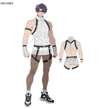 Pre-Order Backless sweater(5-Piece Set) AS38