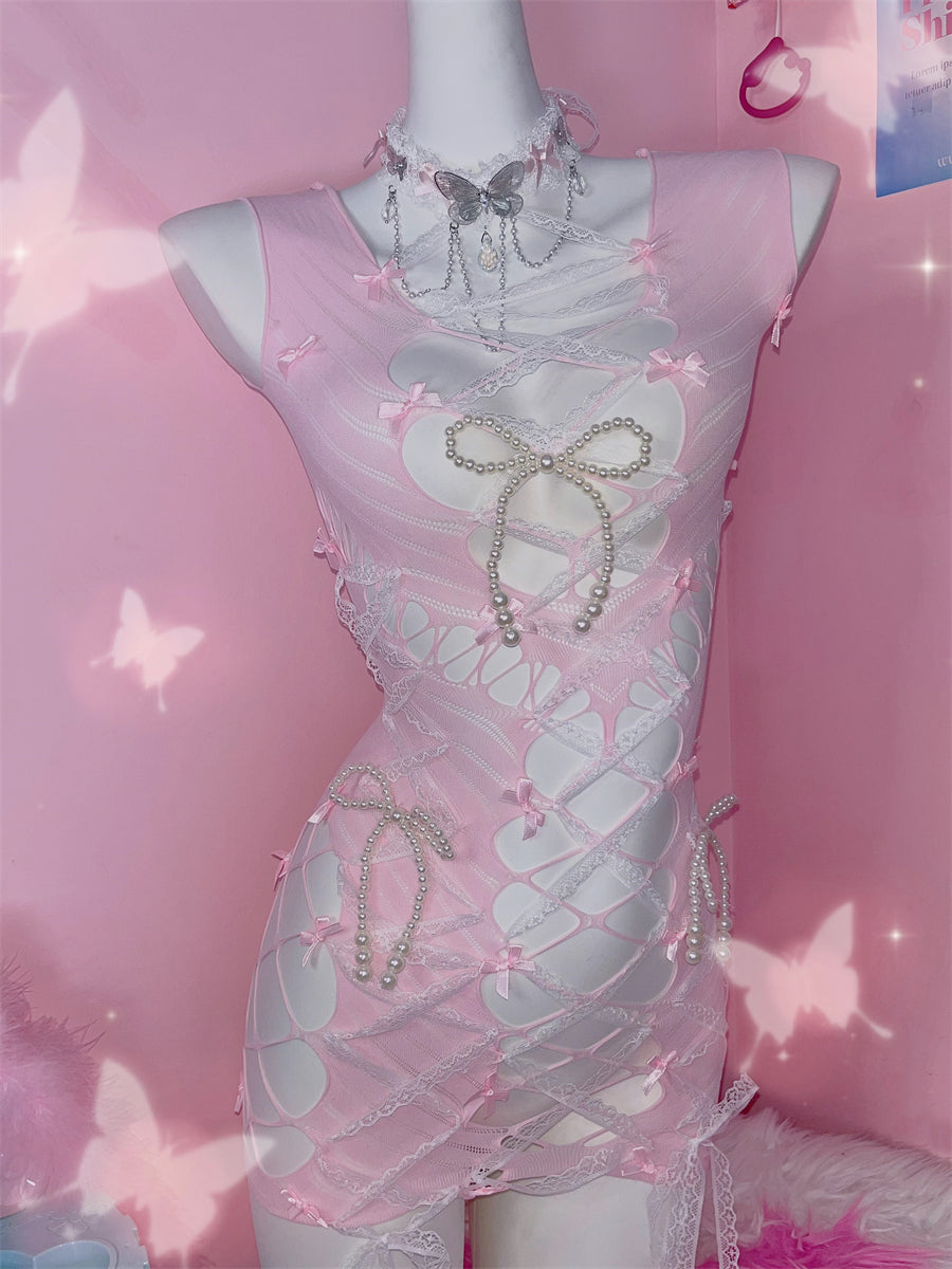 Pink Bow Jumpsuit PA10277