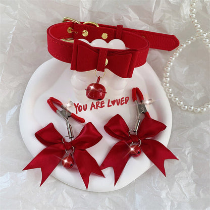 Red Bow Leash Collar PA20311