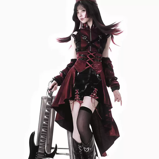 Lolita Gothic overalls skirt suit PA20266