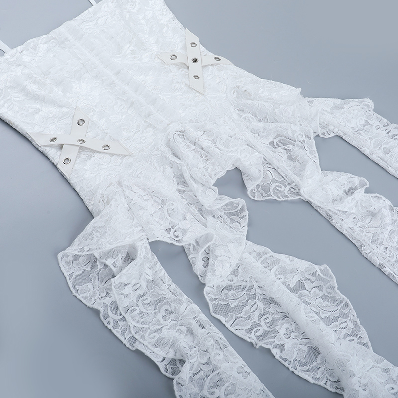 White lace suit subculture suit PA20118