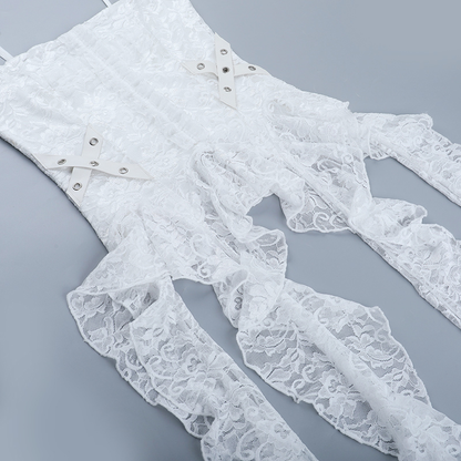 White lace suit subculture suit PA20118