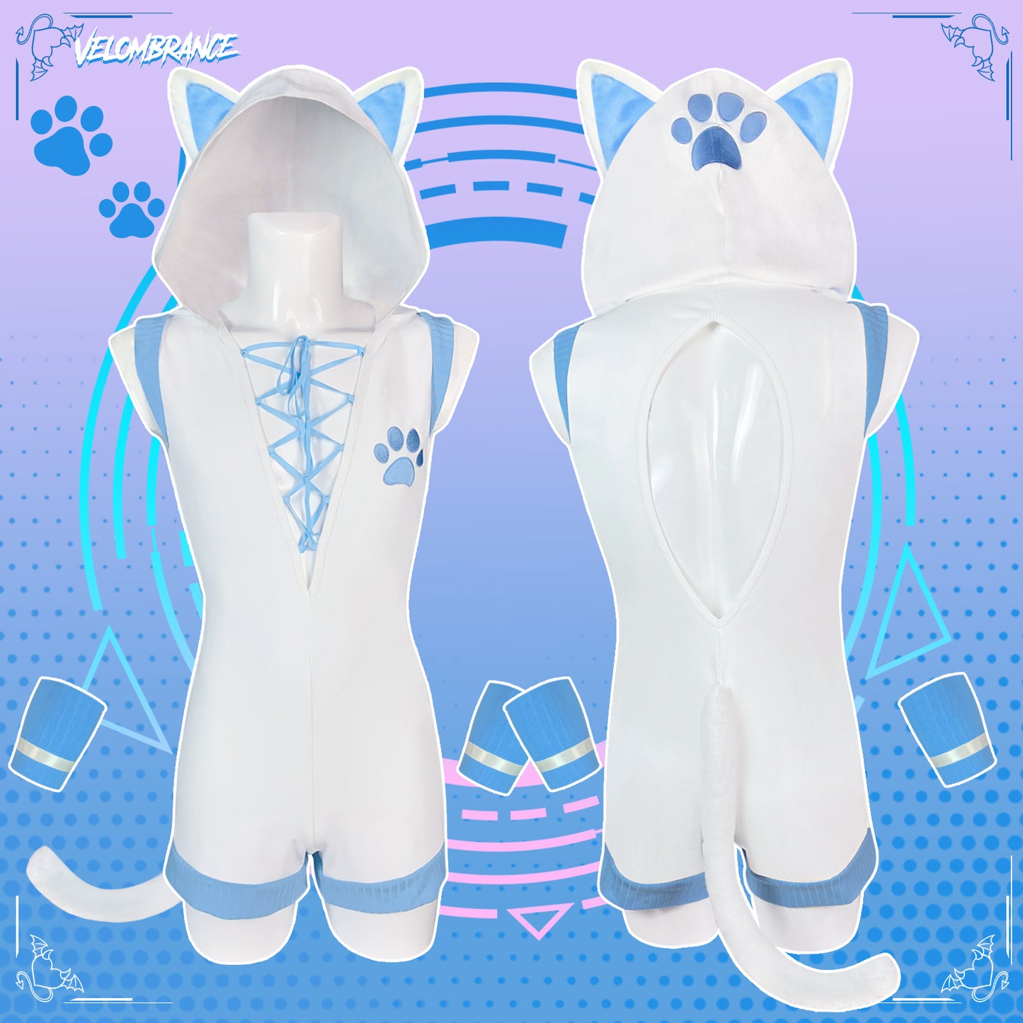 Cat bodysuit (3-Piece Set） AS43