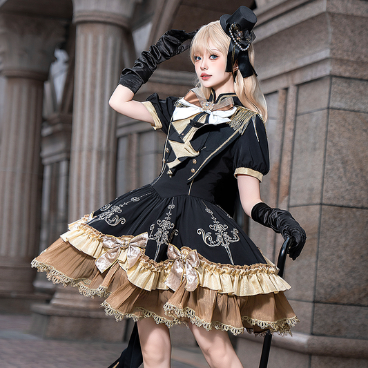 Elegant lolita short-sleeved dress PA20110