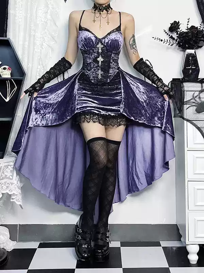 Gothic Lolita waist suspender train skirt PA20211